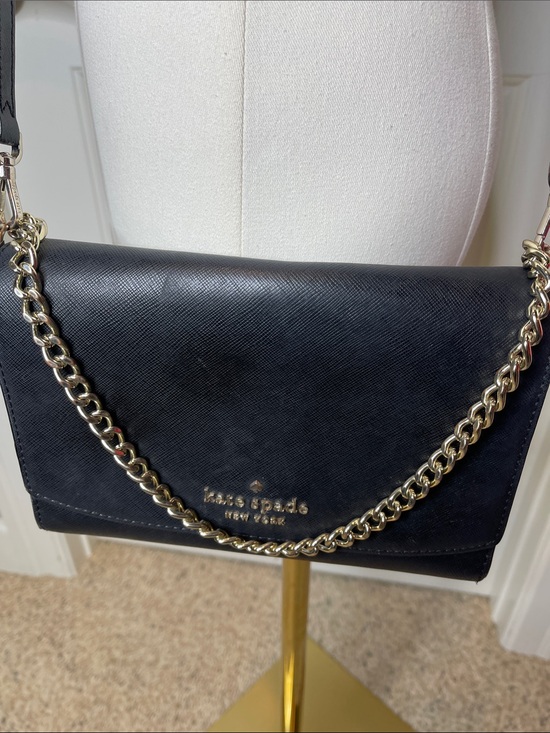 kate spade Handbags - Kate Spade cross body bag. In black and gold